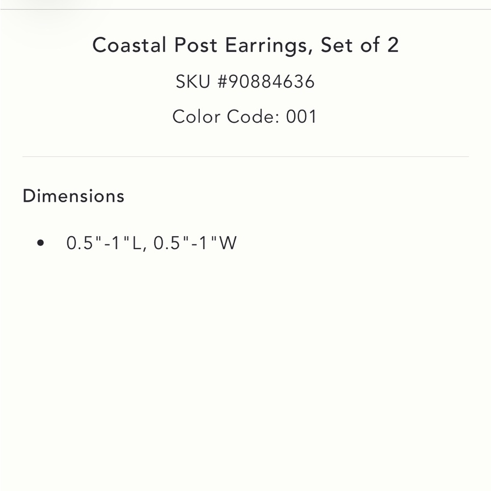Anthropologie Coastal Post Earrings Set - Picture 4 of 5